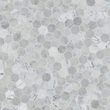 MSI Carrara White Hexagon 12 in. x 12 in. x 10 mm Polished Marble Mesh-Mounted Mosaic Floor and Wall Tile (10 sq. ft. /case)