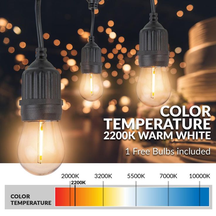Outdoor/Indoor 48 ft. Corded Patio LED String Lights with 15 Sockets and 16 1-Watt S14 Filament Bulbs for Porch or Cafe