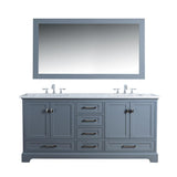 Newport 60 in. W x 22 in. D Vanity in White with Marble Vanity Top in Carrara White and Mirror - Super Arbor