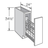 allen + roth Aveley 9-in W x 34.5-in H x 24-in D Linen Maple Door Base Semi-Custom Cabinet