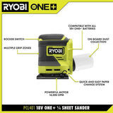 18-Volt ONE+ Lithium-Ion Cordless Orbital Jig Saw and 1/4 Sheet Sander with Dust Bag (Tools Only)