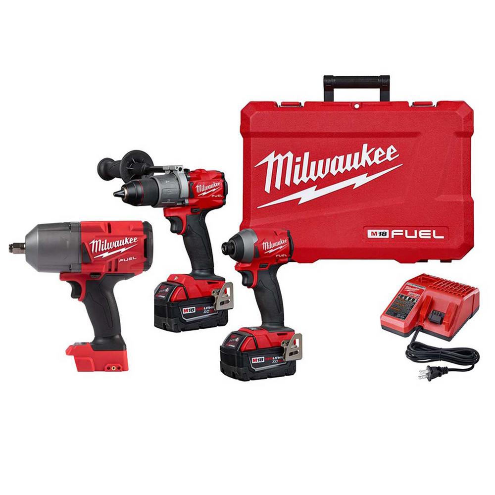 M18 FUEL 18-Volt Lithium-Ion Brushless Cordless Hammer Drill and Impact Driver Combo Kit (2-Tool) with Two 5Ah Batteries