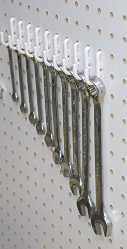 74 pc PEG BOARD KIT 25 J & L Hooks plus 20 Tool holders 4 Peg Board Bins Yellow Red