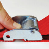 12 ft. x 2 in. Cam Buckle E-Strap with Hook and Loop Storage Fastener in Red - Super Arbor
