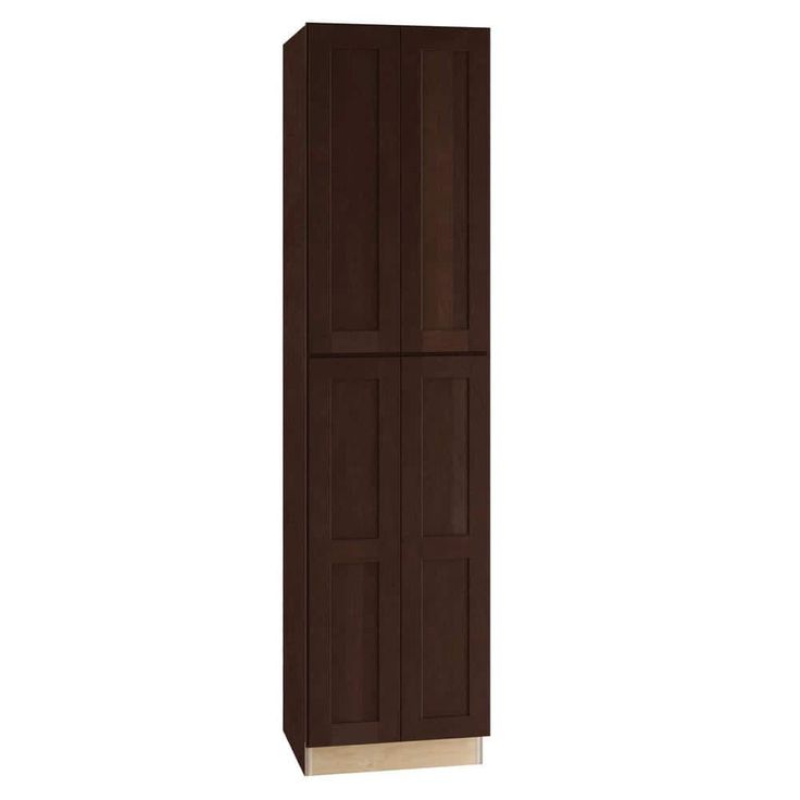 Home Decorators Collection Newport 24 in. W x 24 in. D x 90 in. H Assembled Plywood Pantry Kitchen Cabinet in Manganite with Soft Close