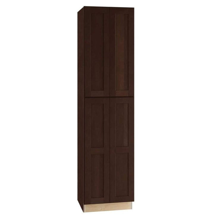 Home Decorators Collection Newport 24 in. W x 24 in. D x 90 in. H Assembled Plywood Pantry Kitchen Cabinet in Manganite with Soft Close