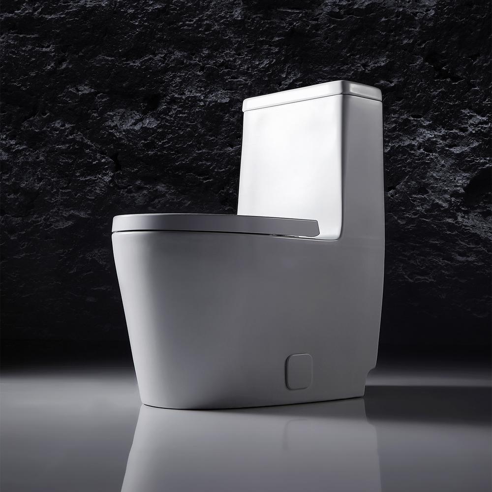 0.8 GPF/1.28 GPF Dual Bowl Flush Elongated Toilet Including Toilet Bowl Only Seat in White