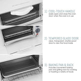 Personal 650 W 2-Slice White Toaster Oven with Built-In Timer