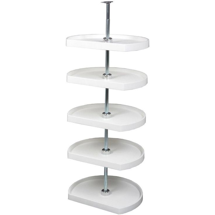 Knape & Vogt 5-Tier Plastic D-shape Cabinet Lazy Susan