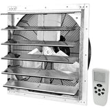 1200 CFM Silver Electric Powered Gable Mount Shutter Fan/Vent - Super Arbor