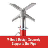 20 in. to 38 in. Model VJ-98 V-Head Low Pipe Stand