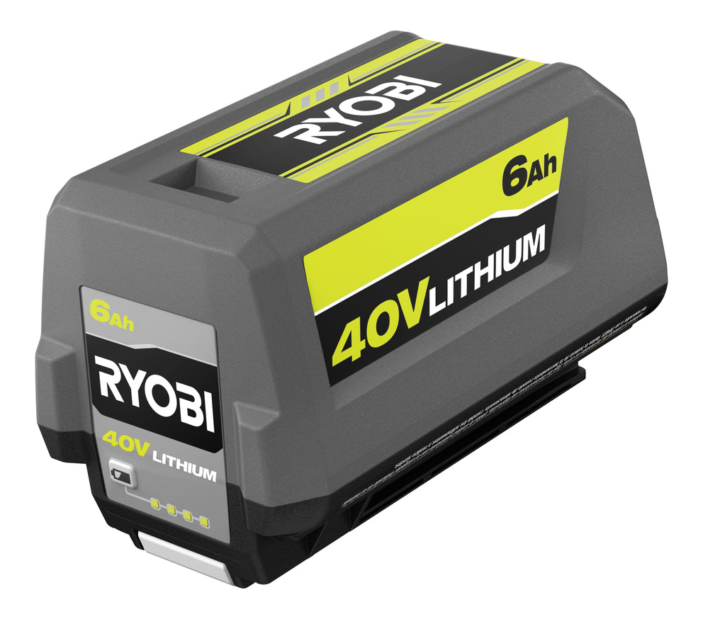 RYOBI 40V 18 in. 2-in-1 Cordless Push Lawn Mower Kit with 6.0Ah Lithium Battery and Charger