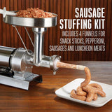 Butcher Series #12 0.75 HP Electric Meat Grinder with Sausage Stuffing Kit