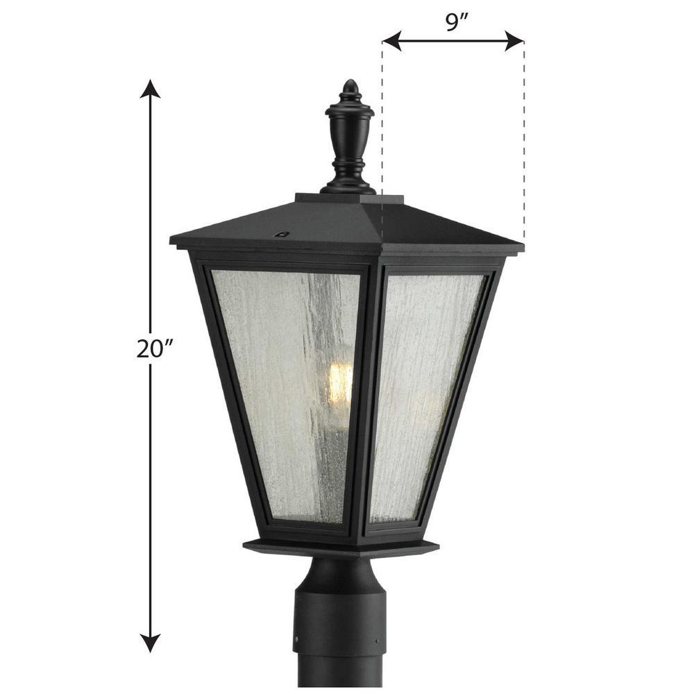Cardiff Line Voltage 1-Light Black 4x4 Deck Post Light Post Lantern - Super Arbor