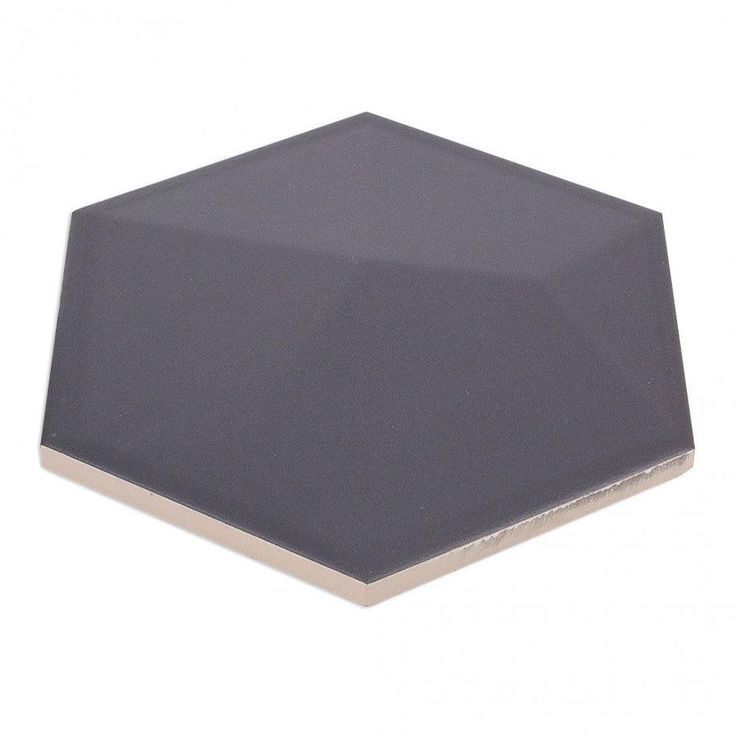 Magen 3D-Hex Dark Gray Matte Ceramic Hexagon Tile
