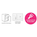 Wyndham 24 in. W x 18 in. D Unassembled Bath Vanity Cabinet Only in White Semi-Gloss