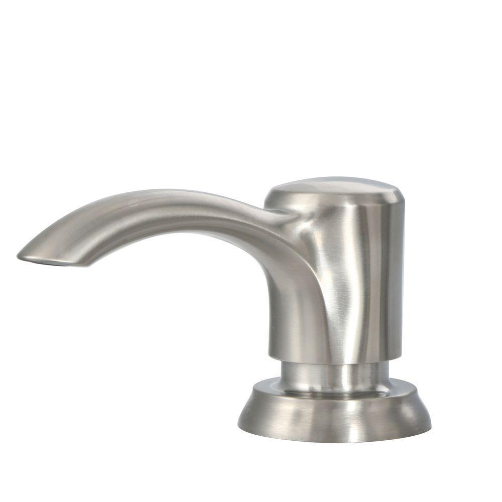 Pasadena Single-Handle Pull-Down Sprayer Kitchen Faucet with Soap Dispenser in Stainless Steel - Super Arbor