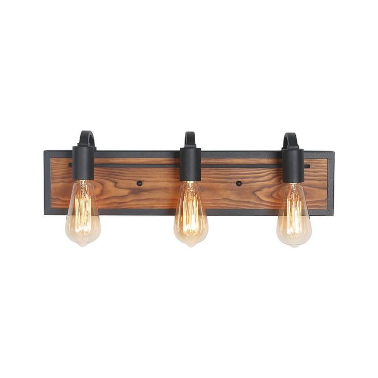 Wayner 3-Light Black Rustic Bathroom Vanity Light Water Pipe Wall Sconce
