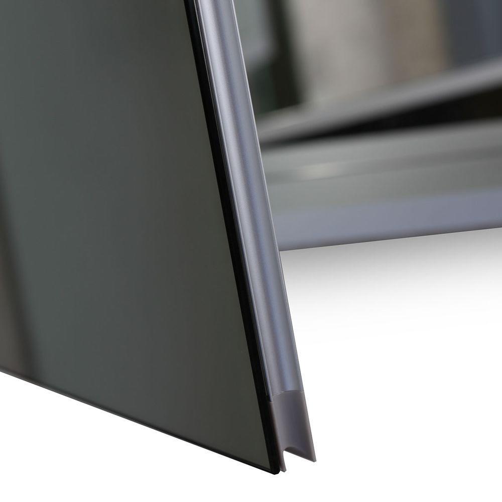 12 in. W x 30 in. H x 4 in. D Recessed or Surface Mount Medicine Cabinet in Aluminum - Super Arbor