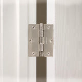 3-1/2 in. Square Corner Satin Nickel Door Hinge Value Pack (24-Pack)