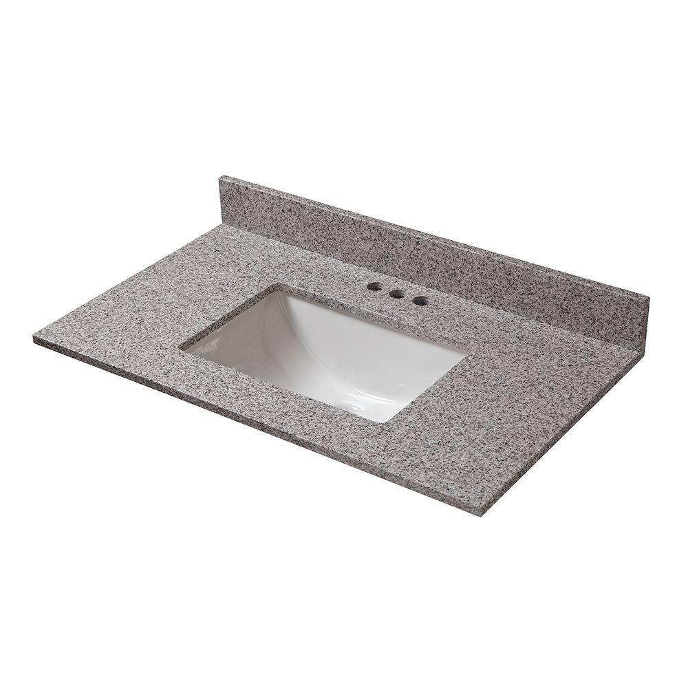 37 in. W x 19 in. D Marble Vanity Top in Carrara - Super Arbor