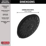 4-Spray 8.3 in. Single Wall Mount Fixed H2Okinetic Shower Head in Matte Black - Super Arbor