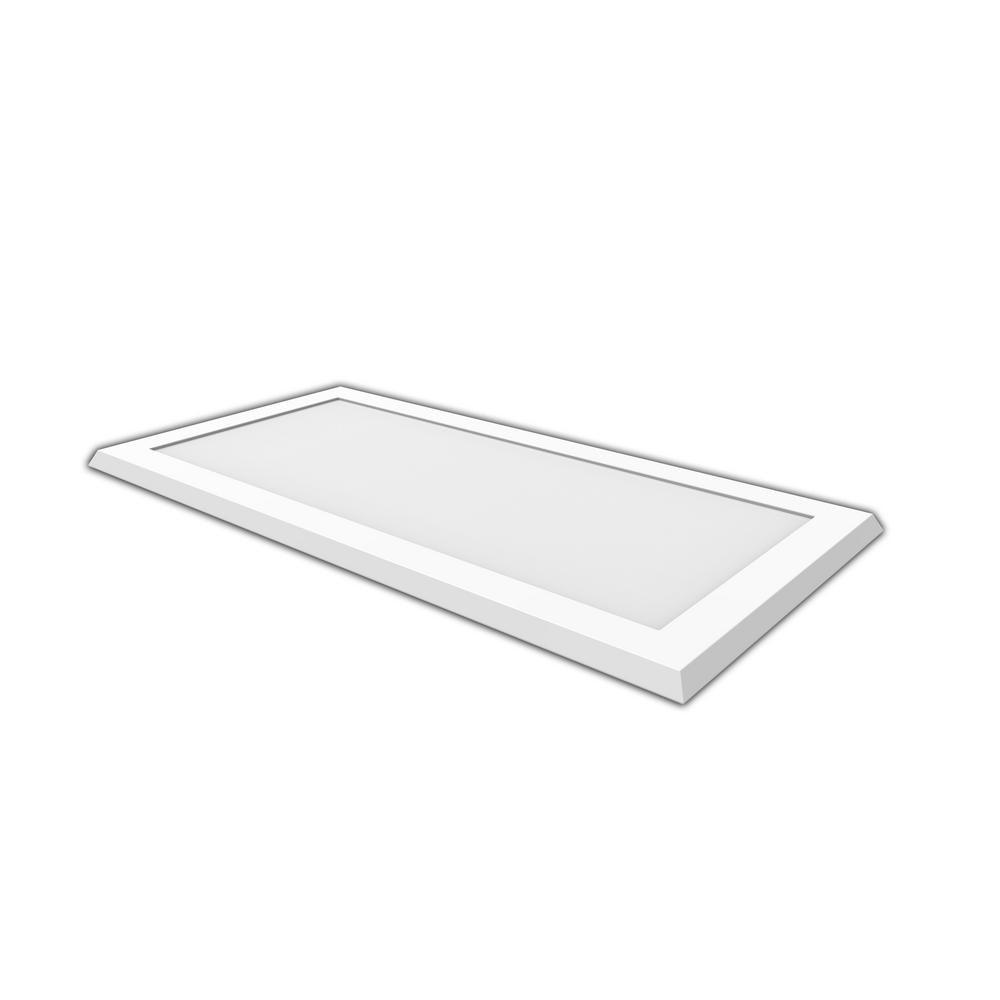 1 ft. x 2 ft. White Integrated LED Flat Light Surface Mount