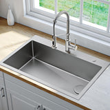 Loften Dual Mount Drop-In Stainless Steel 25 in. 1-Hole Single Bowl Kitchen Sink - Super Arbor