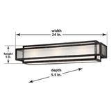 Camden Square 3-Light Aged Charcoal Bath and Vanity Light