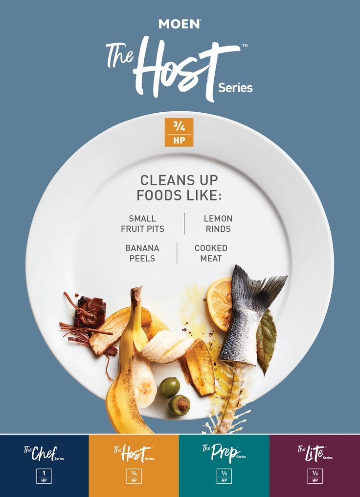 MOEN Host Series 3/4 HP Continuous Feed Space Saving Garbage Disposal with Sound Reduction and Universal Mount