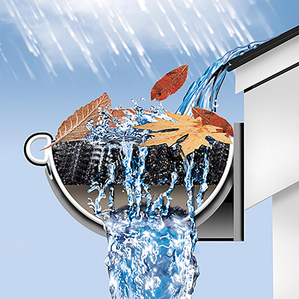 Original 4 ft. Plastic Foam Filter Gutter Guard for 6 in. Half Round (8-Pack) - Super Arbor