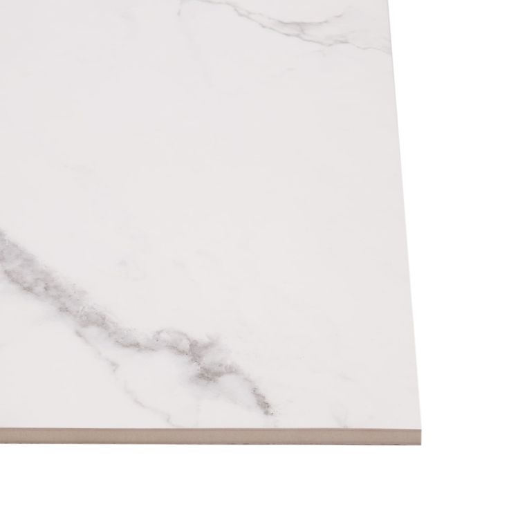 Style Selections Statuary White 12-in x 24-in Matte Porcelain Marble Look Floor Tile