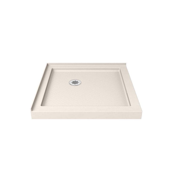 DreamLine SlimLine 32 in. x 32 in. Double Threshold Shower Base, Corner Drain, White