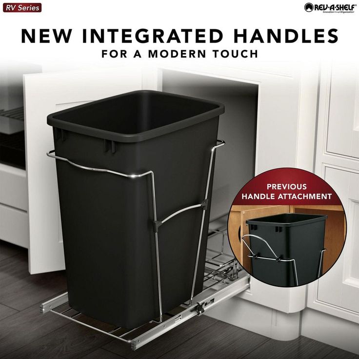 Rev-A-Shelf 35-Quart Plastic Pull Out Trash Can