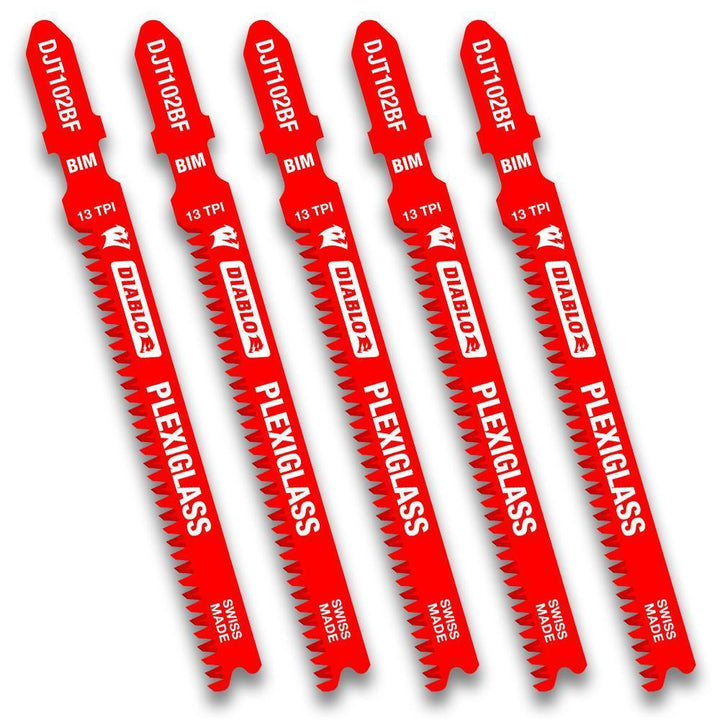 3-5/8 in. x 13 TPI Plexiglass Bi-Metal Jigsaw Blade (5-Pack) - Super Arbor
