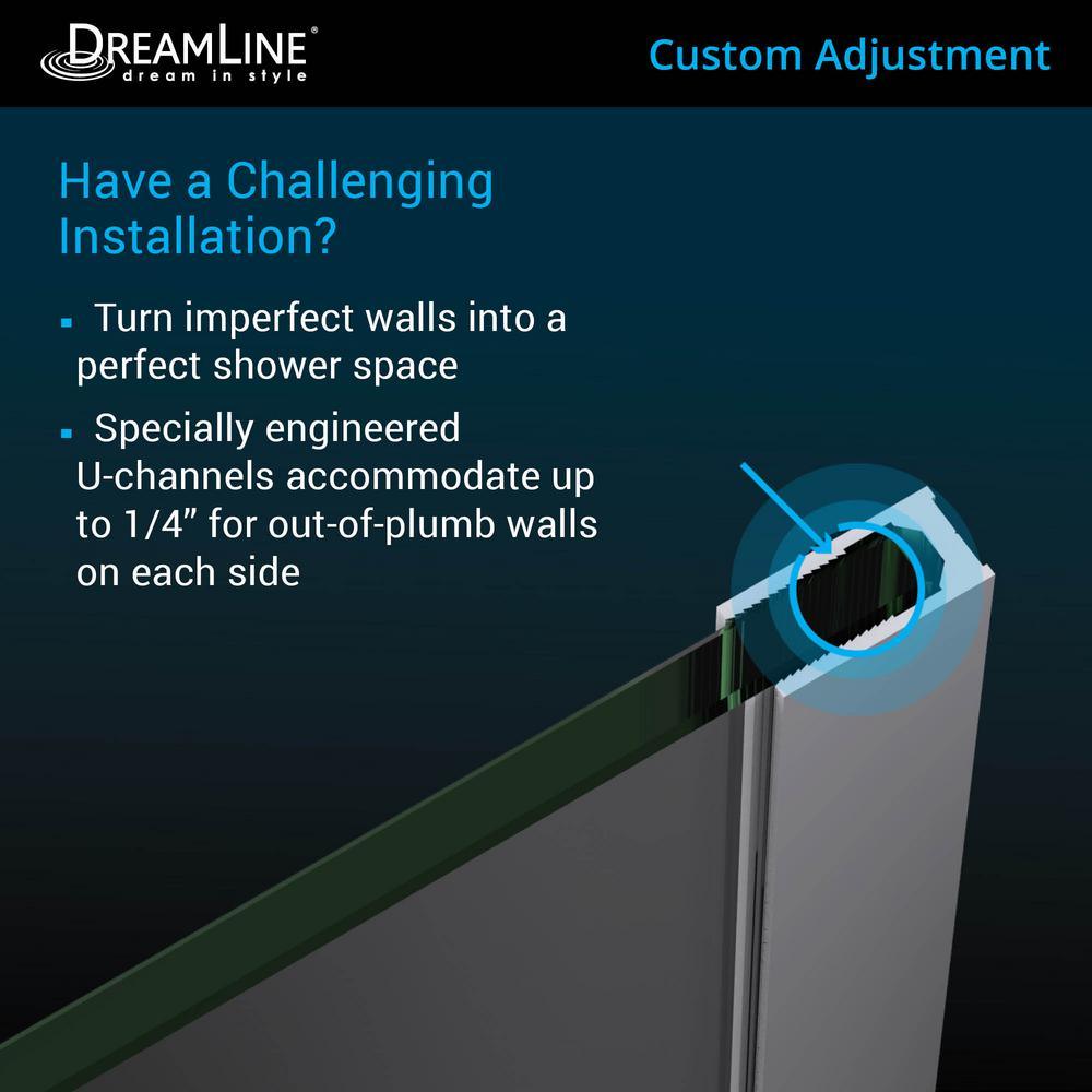 Prism Plus 40 in. x 40 in. x 74.75 in. Semi-Frameless Neo-Angle Hinged Shower Enclosure in Brushed Nickel with Base - Super Arbor