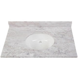 31 in. x 22 in. Stone Effects Vanity Top in Cascade with White Sink - Super Arbor