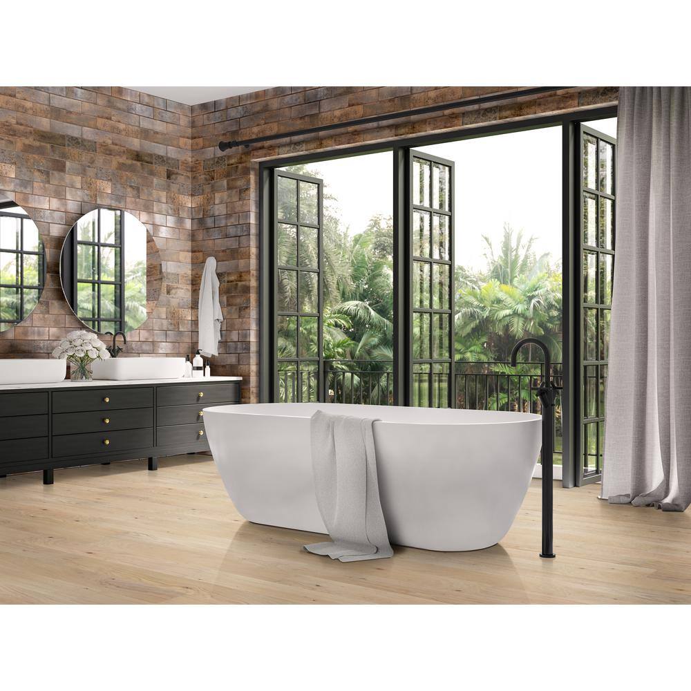 A&A Surfaces Woodridge Beach Buff Oak 0.28 in. x 6.5 in. Waterproof Wire Brushed Engineered Hardwood Flooring (21.67 sq. ft./case)
