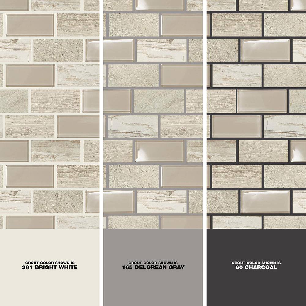 Daltile Premier Accents Beach Brick Joint 11 in. x 13 in. x 6 mm Glass Mosaic Wall Tile (0.9 sq. ft. / piece)