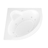Jaspers 5 ft. Acrylic Corner Drop-in Air and Whirlpool Bathtub in White - Super Arbor
