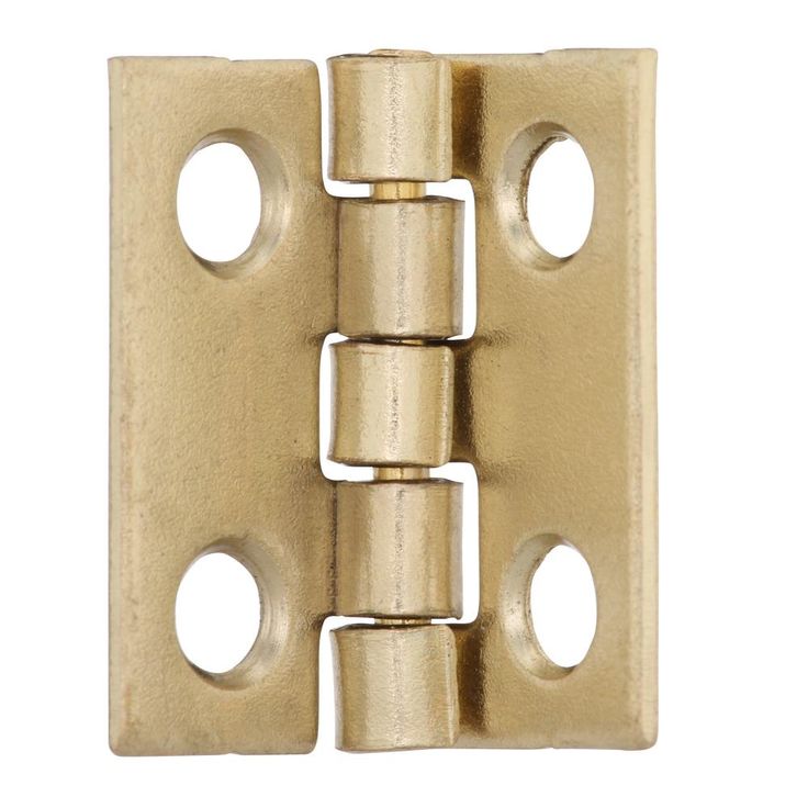 3/4 in. x 11/16 in. Bright Brass Middle Hinges