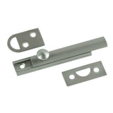 3 in. Solid Brass Satin Nickel Slide Door Bolt - Super Arbor