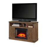 Aberfoyle 48 in. Freestanding Electric Fireplace TV Stand in Rustic Brown - Super Arbor