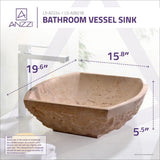 Moon Vessel Sink in Classic Cream Marble - Super Arbor