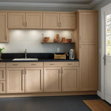 Easthaven Shaker Assembled 18x90x24 in. Frameless Pantry Cabinet in Unfinished Beech - Super Arbor