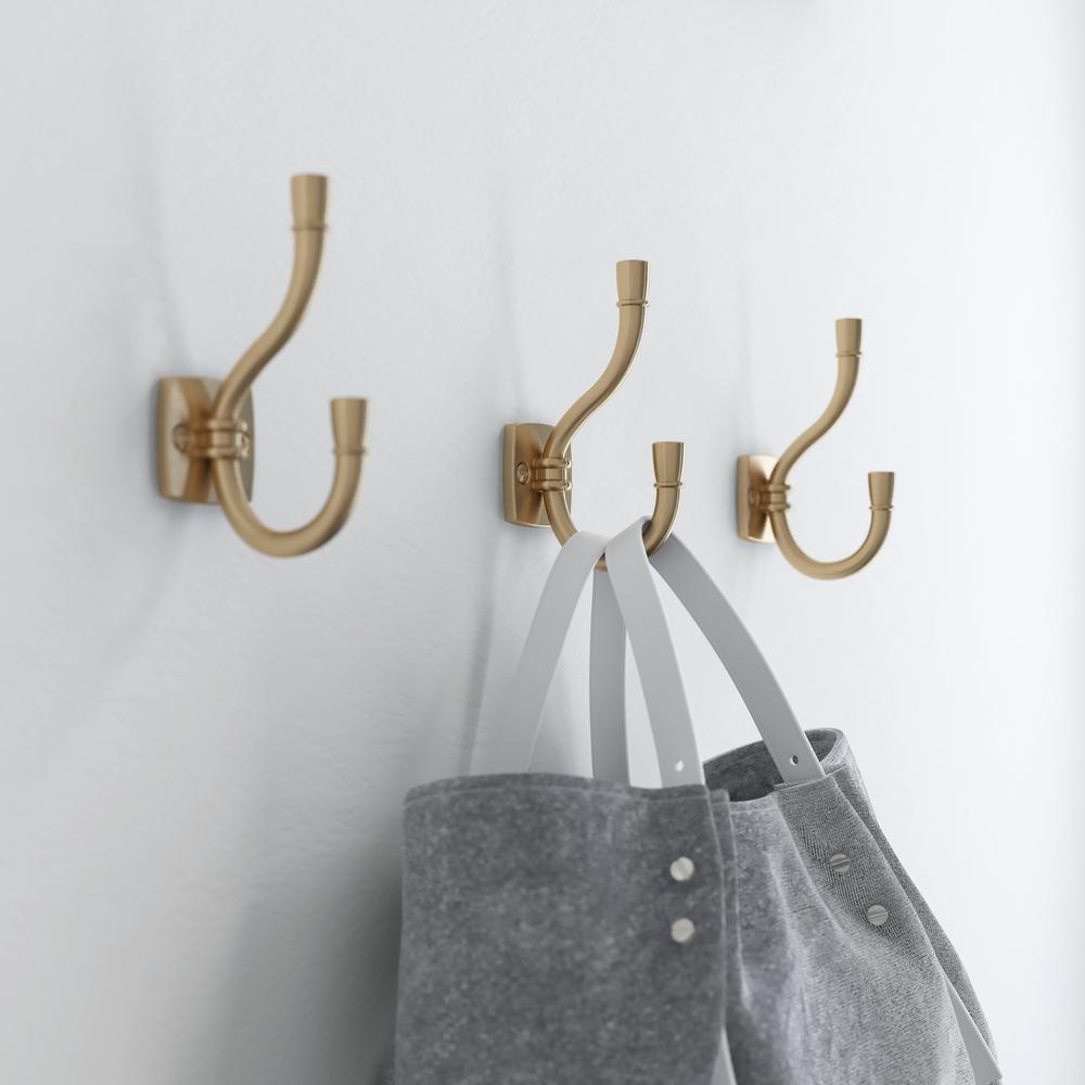 Izak 4-1/3 in. Champagne Bronze Coat Hook - Super Arbor