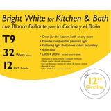 32-Watt 12 in. Linear T9 Circline Fluorescent Tube Light Bulb Bright White (3000K)
