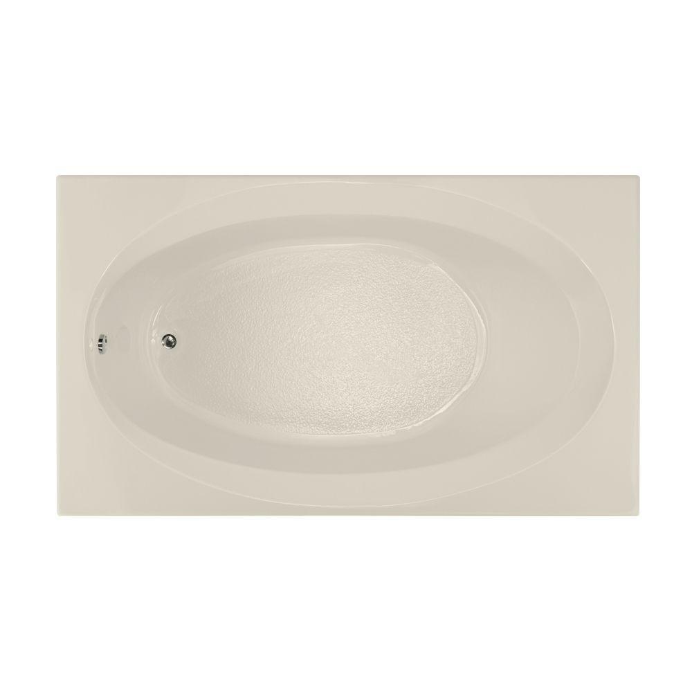 Studio 60 in. Acrylic Rectangular Drop-in Non-Whirlpool Bathtub in White - Super Arbor