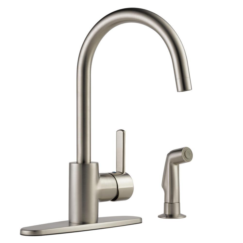 Apex Single-Handle Side Sprayer Kitchen Faucet in Matte Black - Super Arbor