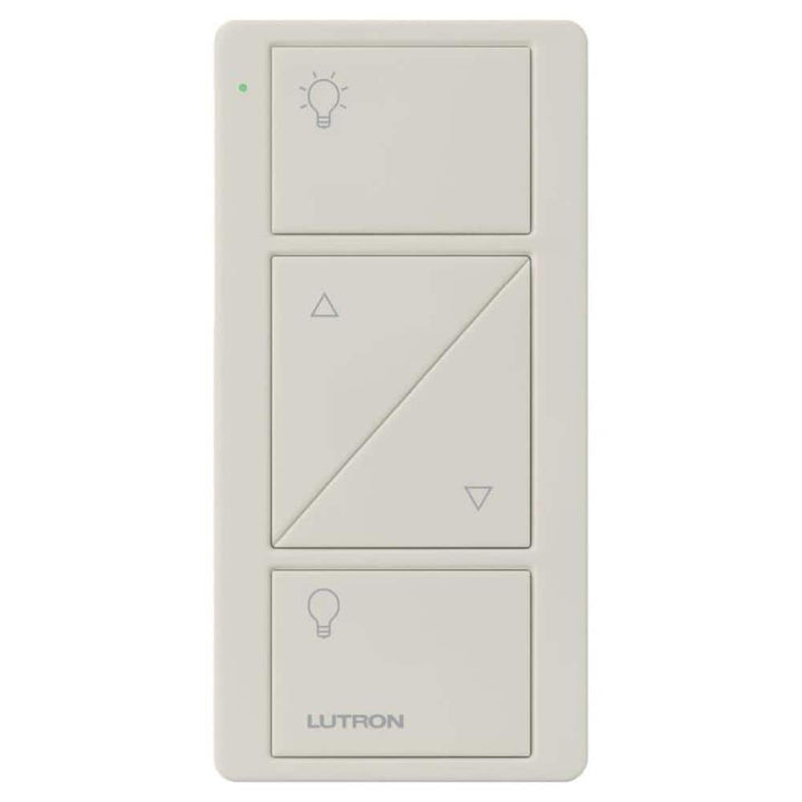 Lutron Pico Smart Remote (2-Button with Raise/Lower) for Caseta Smart Dimmer Switch, Light Almond (PJ2-2BRL-GLA-L01)